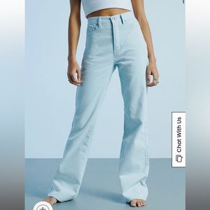 Light blue corduroy bootcut jeans